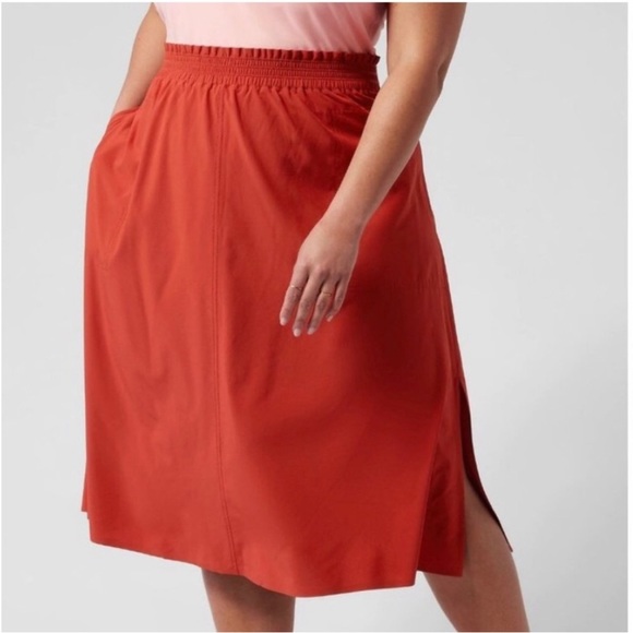 Athleta Skirts Athleta Nwt Jupe Savannah Skirt Currantred Orange